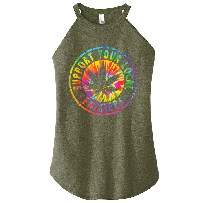 Support Your Local Weed Farmers Cannabis Marijuana Grower Women’s Perfect Tri Rocker Tank