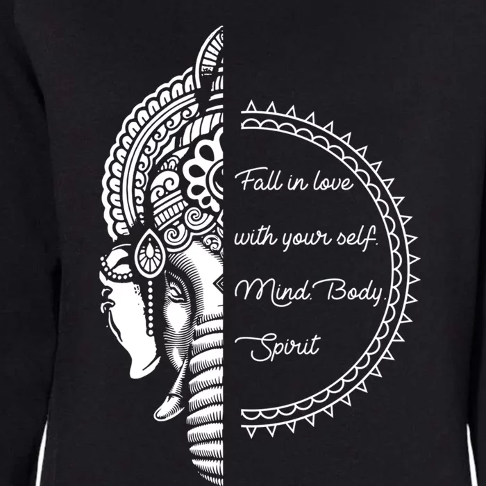 Spiritual Yoga Love Your S Meditation Elephant Ganesha Gift Womens California Wash Sweatshirt