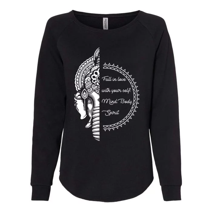 Spiritual Yoga Love Your S Meditation Elephant Ganesha Gift Womens California Wash Sweatshirt