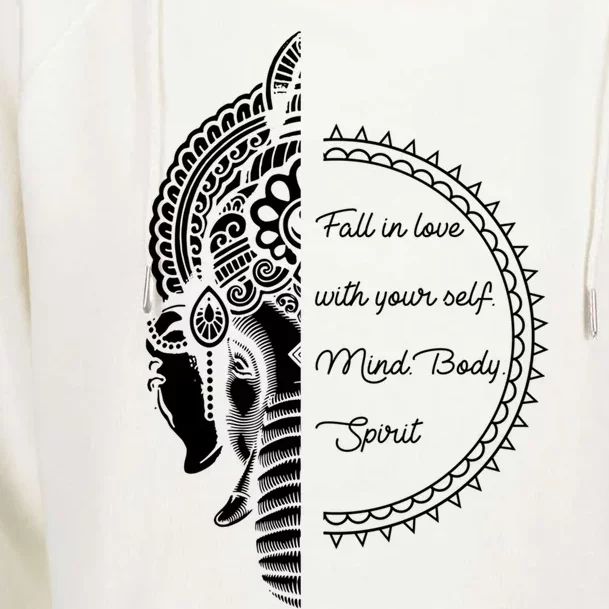 Spiritual Yoga Love Your S Meditation Elephant Ganesha Gift Womens Funnel Neck Pullover Hood