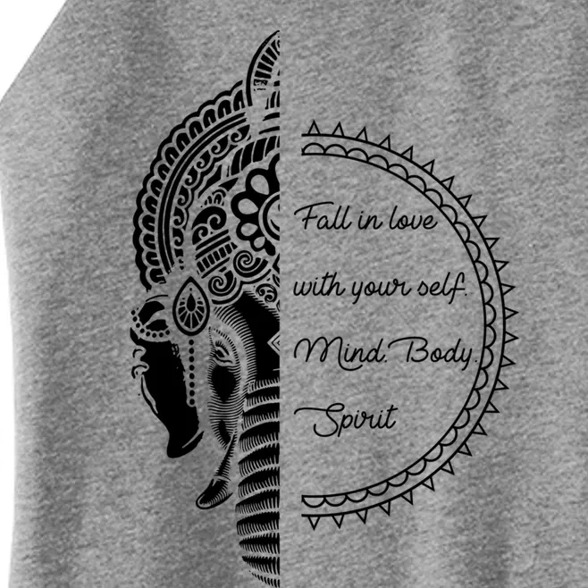 Spiritual Yoga Love Your S Meditation Elephant Ganesha Gift Women’s Perfect Tri Rocker Tank