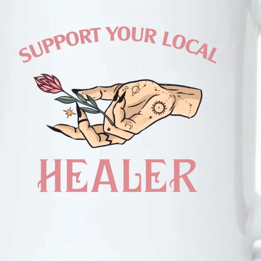 Support Your Local Healer Witchy Spiritual Reiki Master Funny Gift Black Color Changing Mug