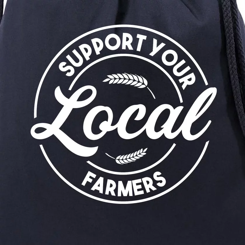 Support Your Local Farmer Drawstring Bag