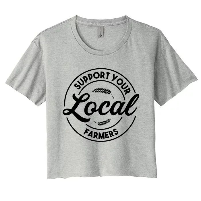 Support Your Local Farmer Women's Crop Top Tee