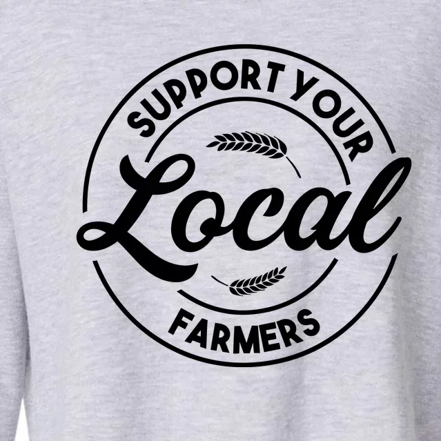 Support Your Local Farmer Cropped Pullover Crew