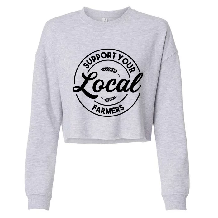 Support Your Local Farmer Cropped Pullover Crew