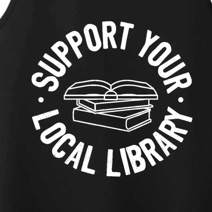 Support Your Local Library Performance Tank