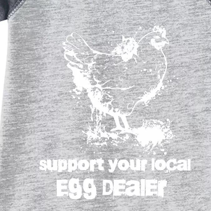 Support your local egg dealer funny Chicken Lover Inflation Infant Baby Jersey Bodysuit