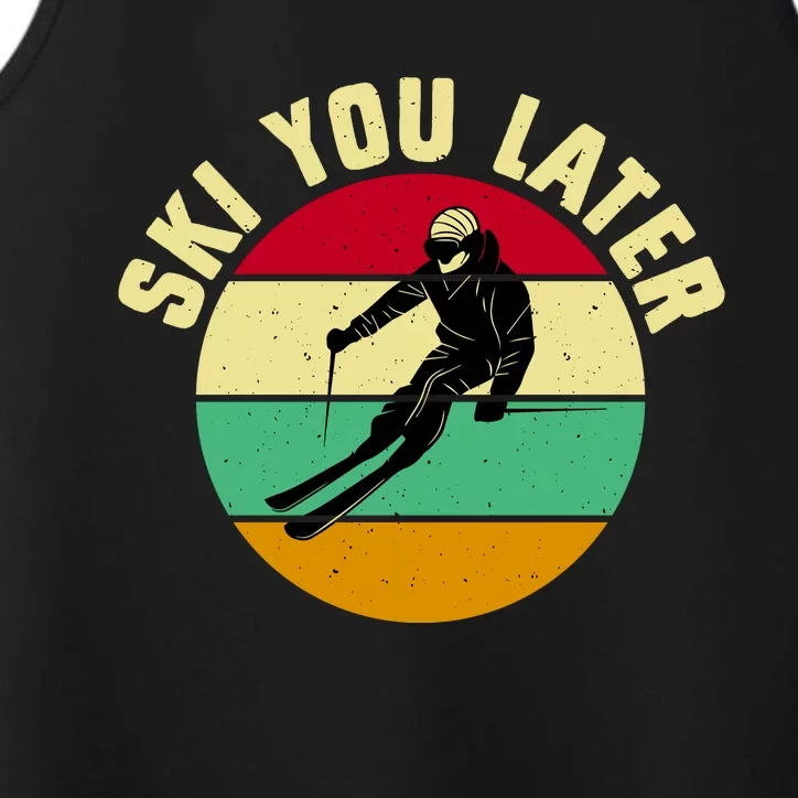 Ski You Later Funny Skiing Performance Tank