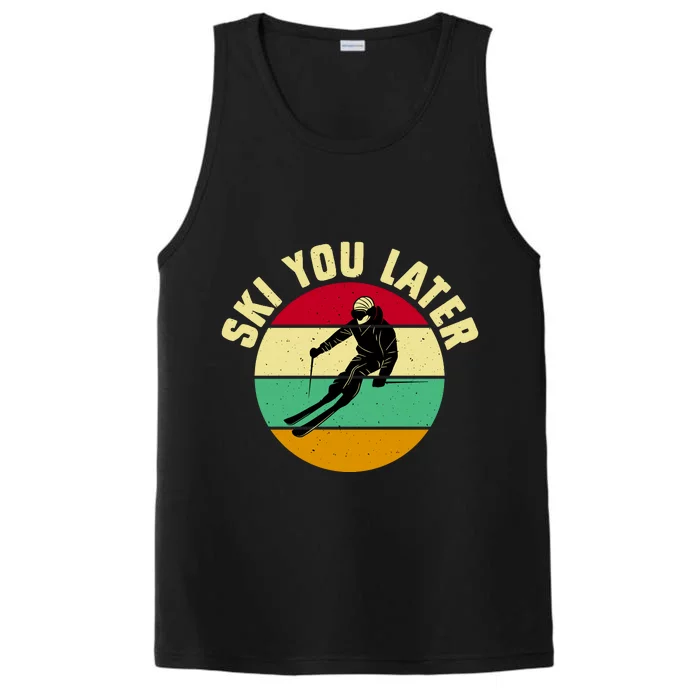 Ski You Later Funny Skiing Performance Tank