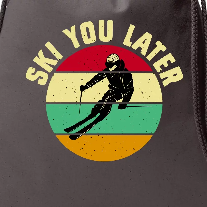 Ski You Later Funny Skiing Drawstring Bag