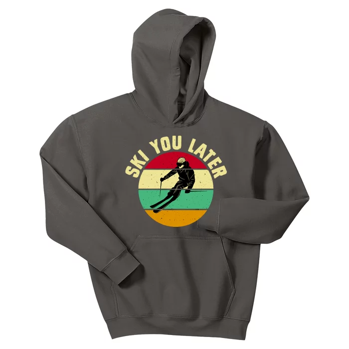 Ski You Later Funny Skiing Kids Hoodie