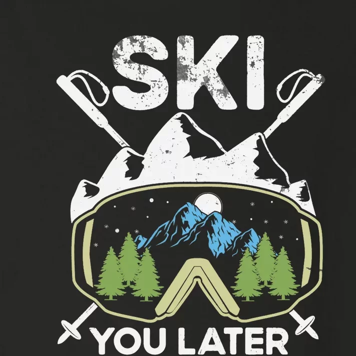 Ski You Later Winter Sport Alpine Skiing Skier Skiing Pun Premium Toddler Long Sleeve Shirt