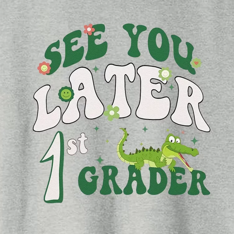 See You Later 1st Grader Teacher Happy Last Day Of School Women's Crop Top Tee