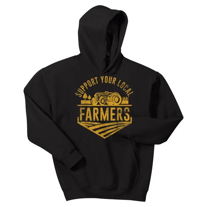 Support Your Local Farmers Kids Hoodie