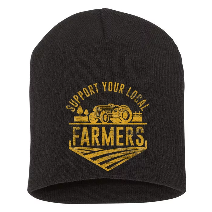 Support Your Local Farmers Short Acrylic Beanie