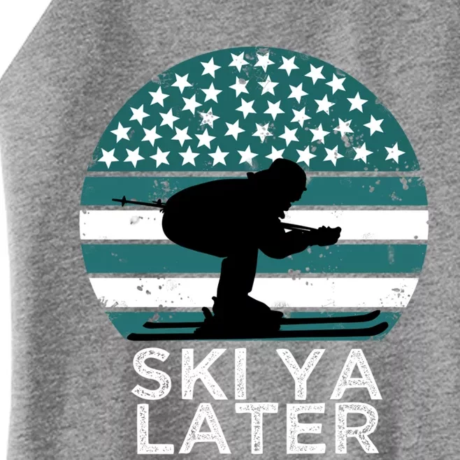 Ski Ya Later Winter Sports Lover Skiing Gift Women’s Perfect Tri Rocker Tank