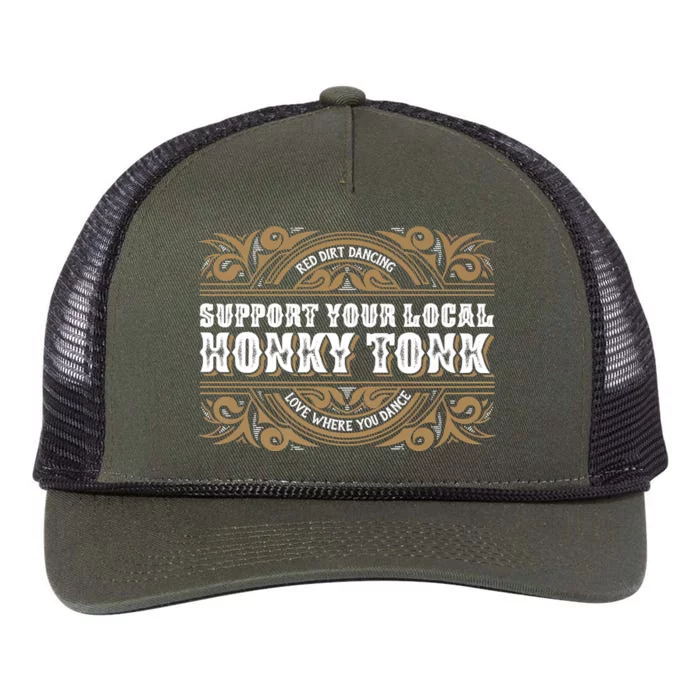 Support Your Local Honky Tonk Love Where You Dance RDD Retro Rope Trucker Hat Cap