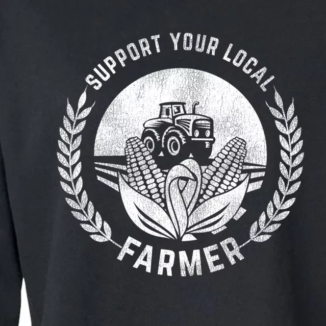 Support Your Local Farmer Gift Cropped Pullover Crew