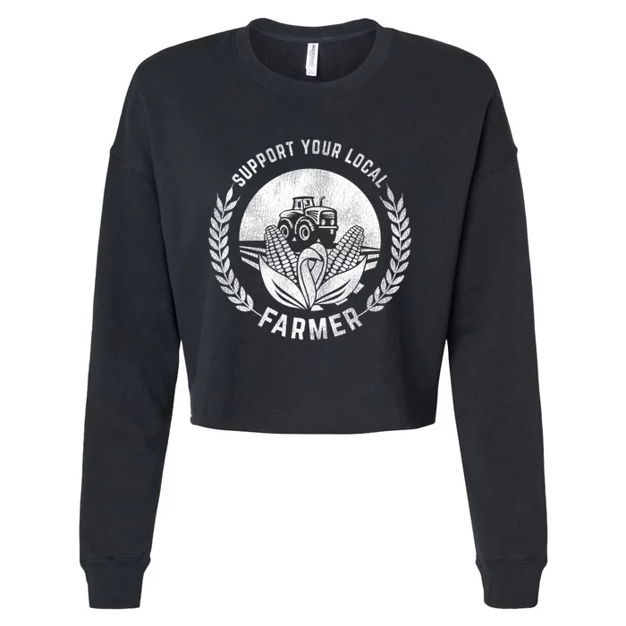 Support Your Local Farmer Gift Cropped Pullover Crew