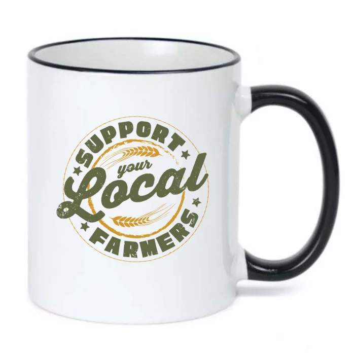 Support Your Local Farmers Great Gift Farming Rancher Farmer Great Gift Black Color Changing Mug