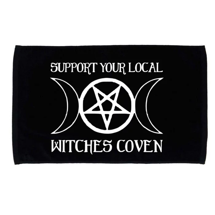 Support Your Local Witches Coven Witchcraft Funny Cute Gift Microfiber Hand Towel