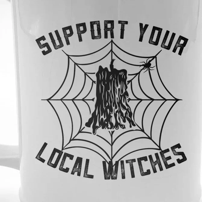 Support Your Local Witches Funny Witchy Halloween Gift Front & Back Beer Stein