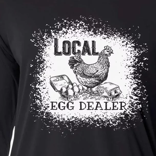 Support Your Local Egg Dealers Chicken Lovers Farm Farmers Cooling Performance Long Sleeve Crew