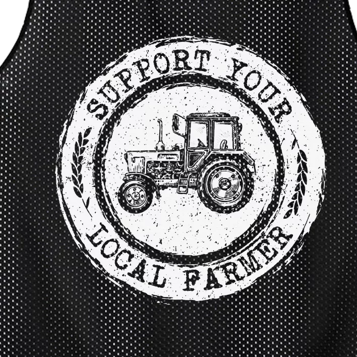 Support Your Local Farmer Letter Print Tractors Farming Gift Mesh Reversible Basketball Jersey Tank