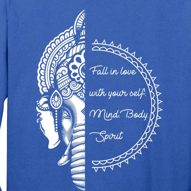 Spiritual Yoga Love Your Self Meditation Elephant Ganesha Gift Tall Long Sleeve T-Shirt