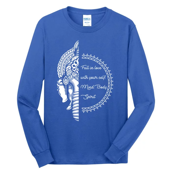 Spiritual Yoga Love Your Self Meditation Elephant Ganesha Gift Tall Long Sleeve T-Shirt