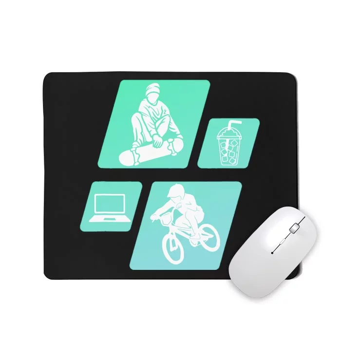 Show Your Love For BMX Coffee SkateBoarding And Laptops Mousepad