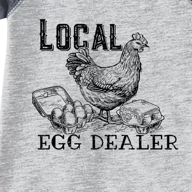 Support Your Local Egg Dealer, Funny Chicken Infant Baby Jersey Bodysuit