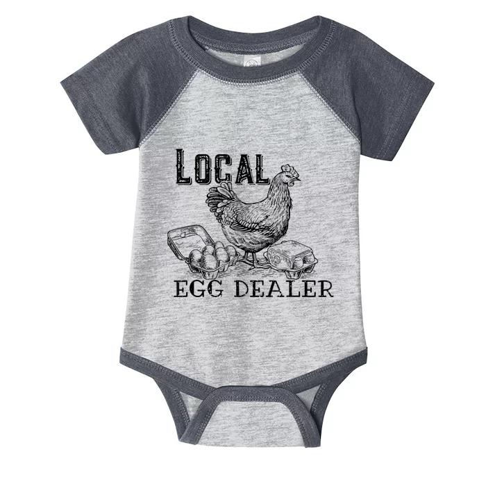 Support Your Local Egg Dealer, Funny Chicken Infant Baby Jersey Bodysuit