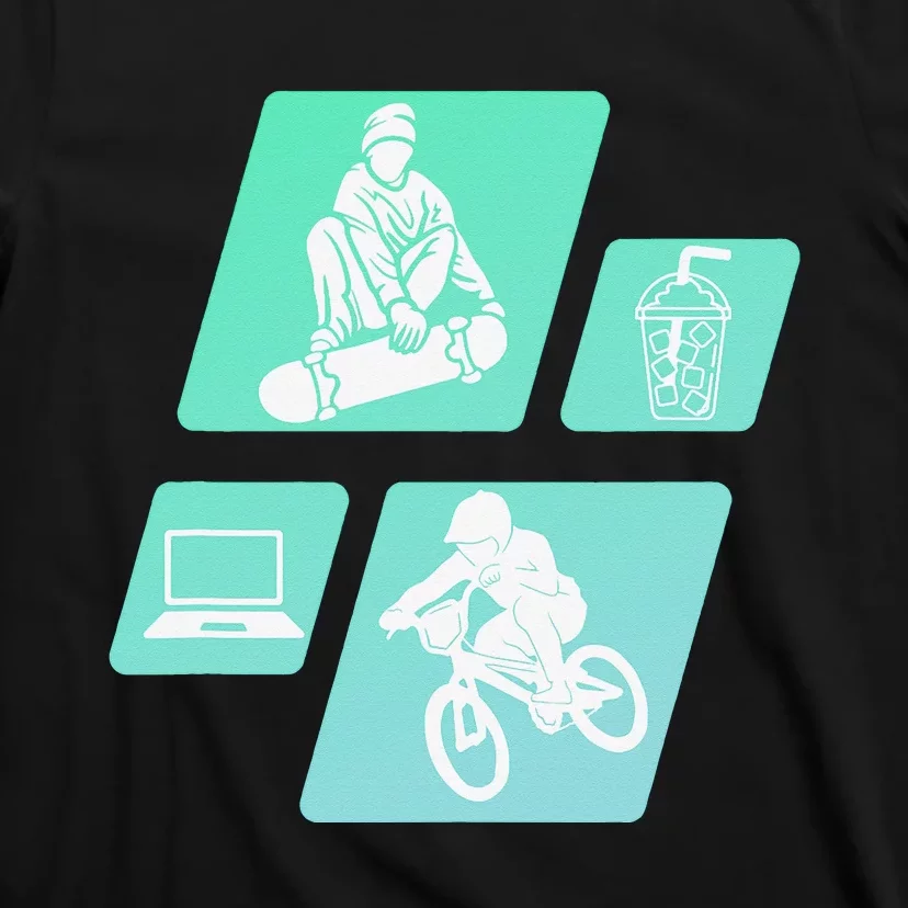 Show your love for BMX Coffee SkateBoarding and Laptops T-Shirt