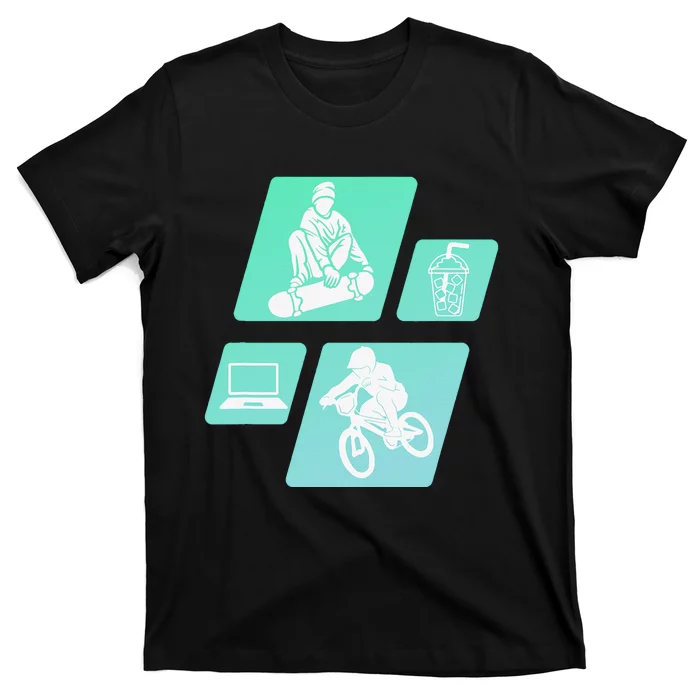 Show your love for BMX Coffee SkateBoarding and Laptops T-Shirt