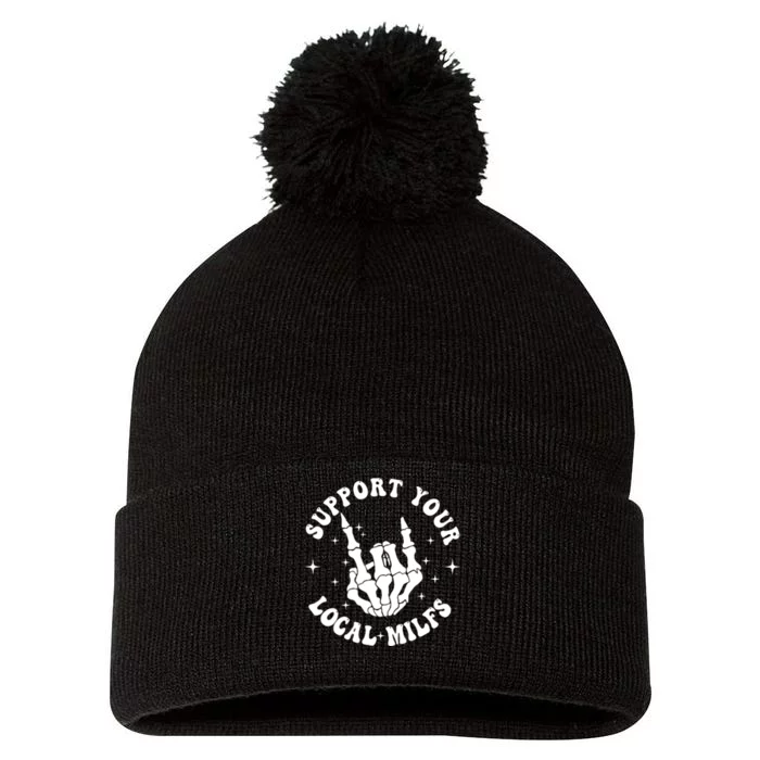 Support Your Local Milfs Pom Pom 12in Knit Beanie