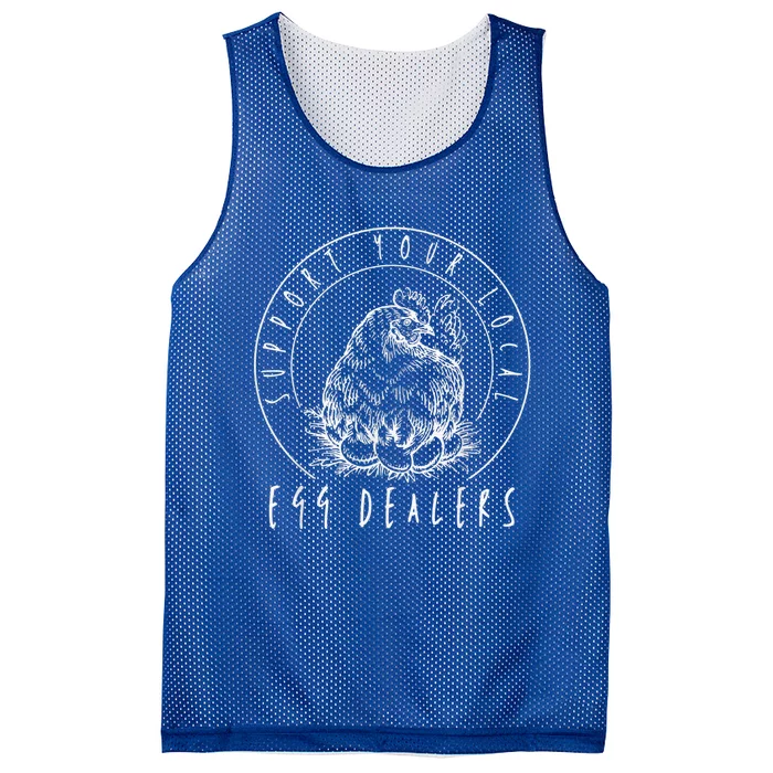 Support Your Local Egg Dealers, Chicken Lover Mesh Reversible Basketball Jersey Tank