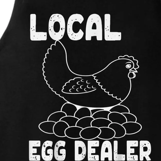 Support Your Local Egg Dealer Funny Chicken Lover Graphic Ladies Tri-Blend Wicking Tank