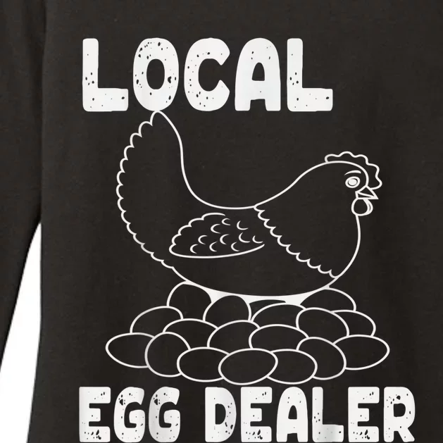 Support Your Local Egg Dealer Funny Chicken Lover Graphic Womens CVC Long Sleeve Shirt