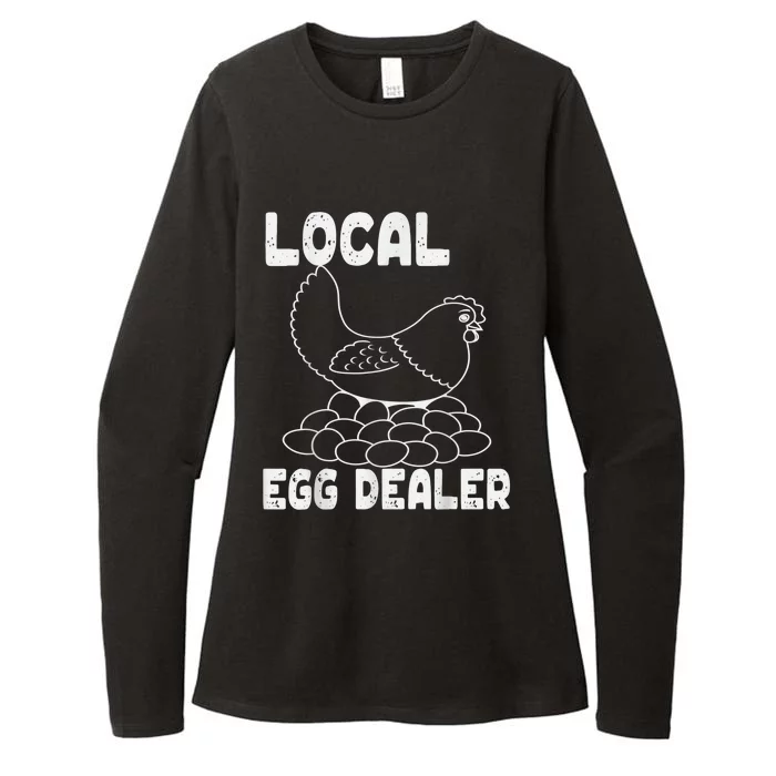 Support Your Local Egg Dealer Funny Chicken Lover Graphic Womens CVC Long Sleeve Shirt