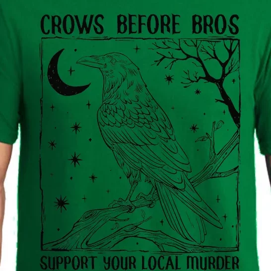 Support Your Local Murder Crows Before Bros Funny Pajama Set