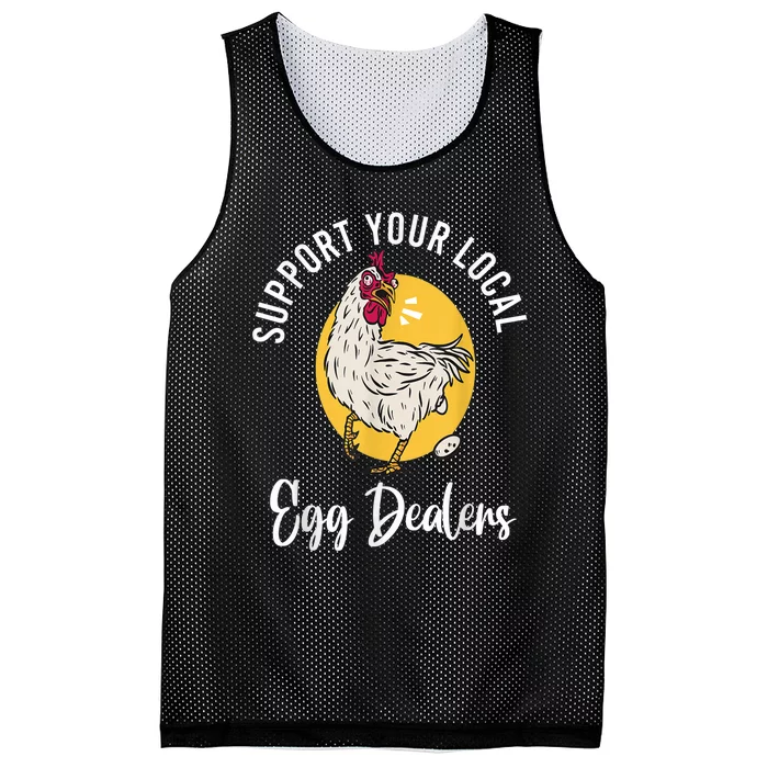 Support Your Local Egg Dealers,Chicken Lover Mesh Reversible Basketball Jersey Tank