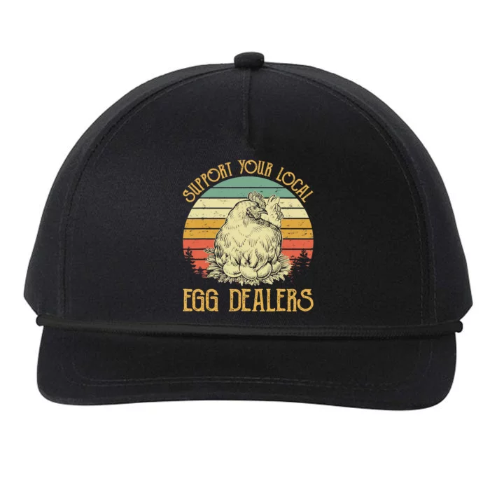 Support Your Local Egg Dealers Farmers Funny Chicken Lover Snapback Five-Panel Rope Hat