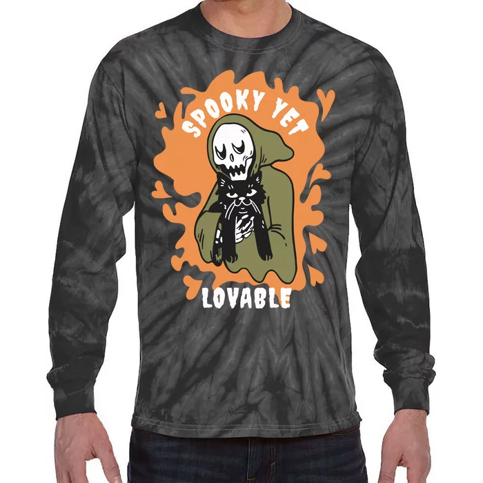 Spooky Yet Lovable Tie-Dye Long Sleeve Shirt