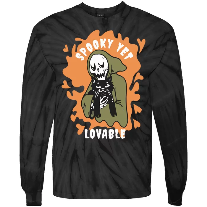 Spooky Yet Lovable Tie-Dye Long Sleeve Shirt