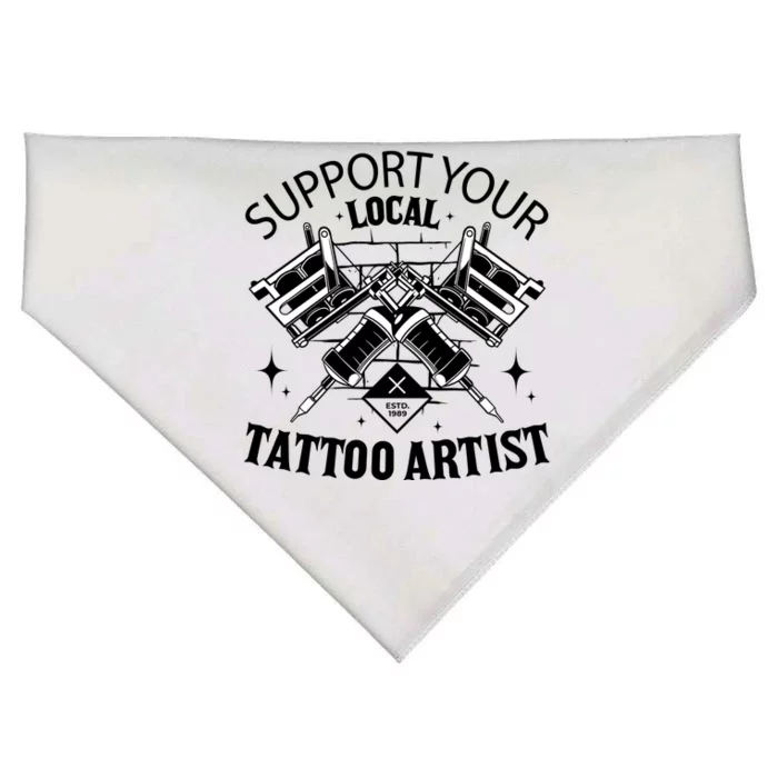 Support Your Local Tattoo Artist USA-Made Doggie Bandana