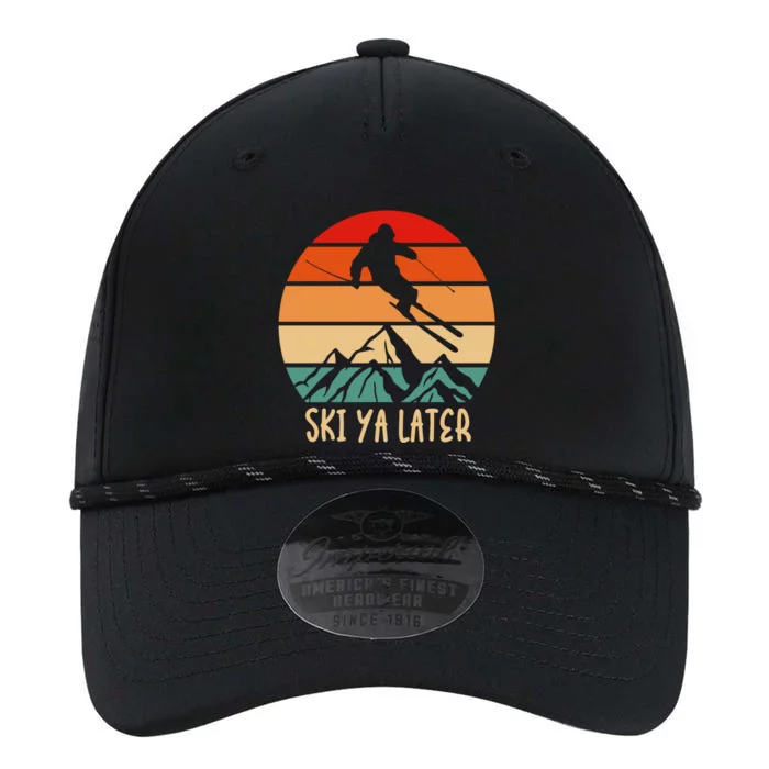 Ski Ya Later Winter Sports Snow Lover Skiing Funny Gift Performance The Dyno Cap