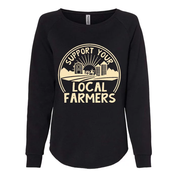 Support Your Local Farmers Design Womens California Wash Sweatshirt