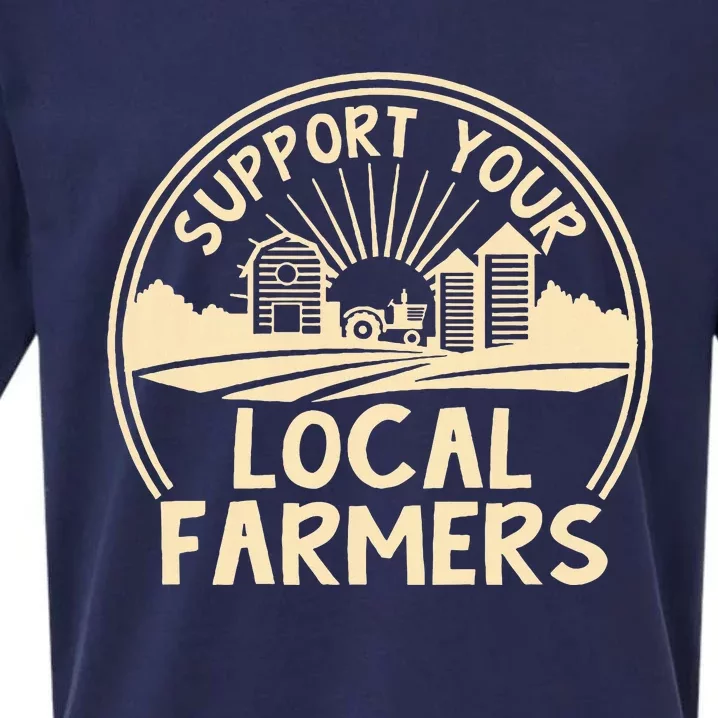 Support Your Local Farmers Design Sueded Cloud Jersey T-Shirt